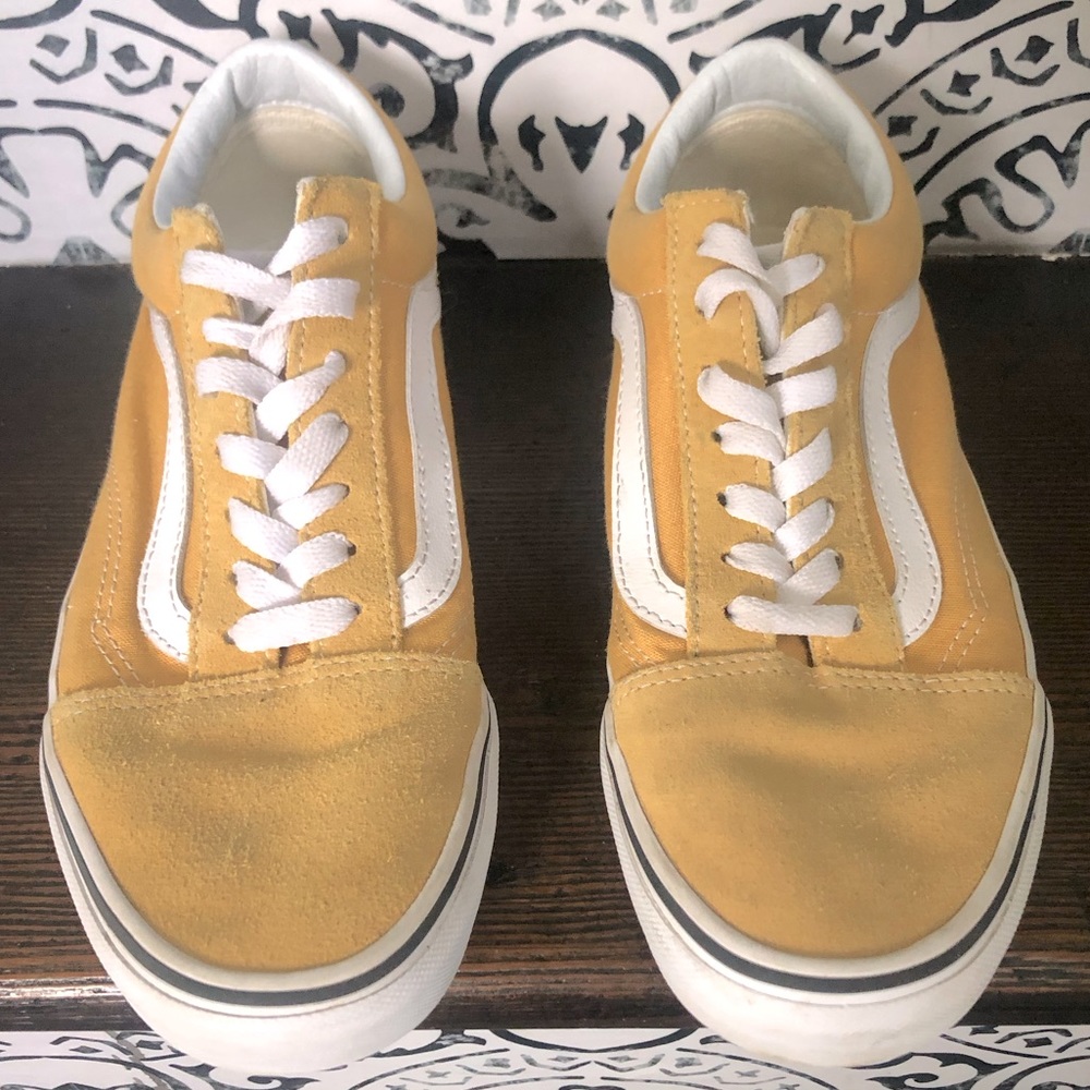 Vans Yellow and White Old Skool Sneakers